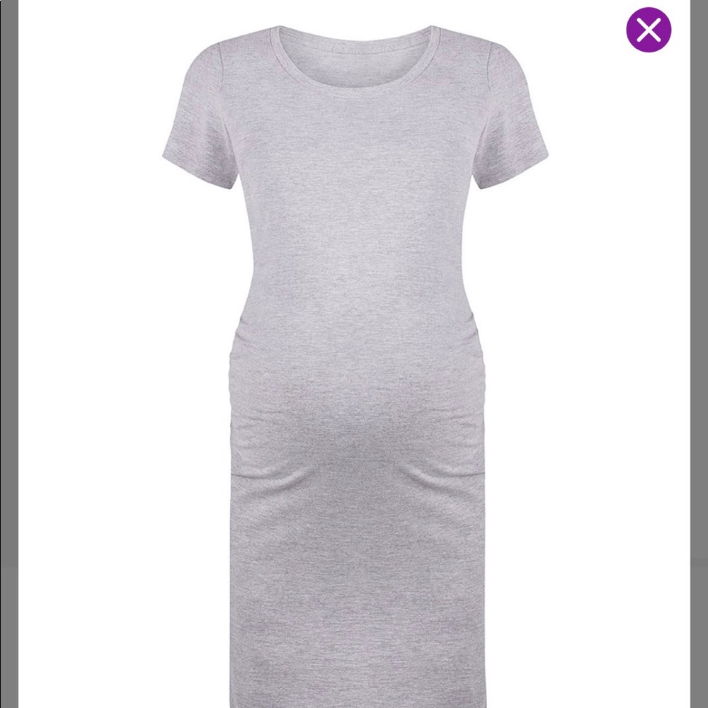 Gray maternity tshirt dress